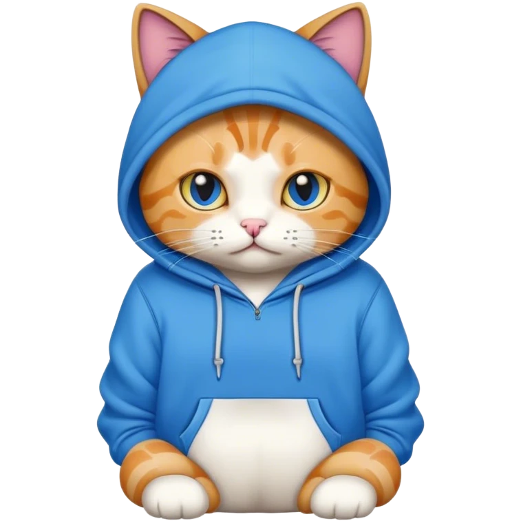 Cat wearing a hoodie  emoji