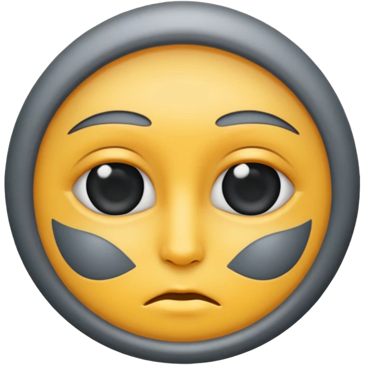 Gray under-eye patches emoji