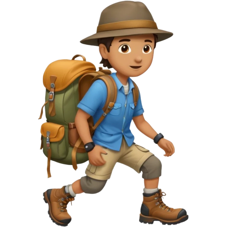 backpacked mountain wanderer emoji