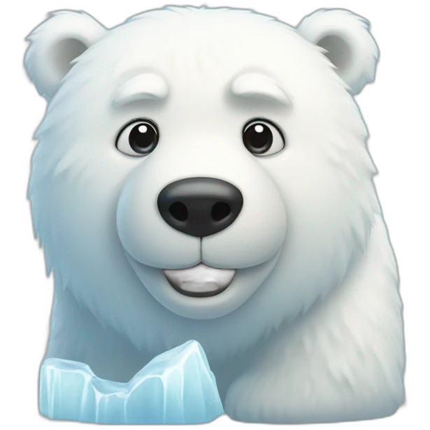 Cute ice bear emoji