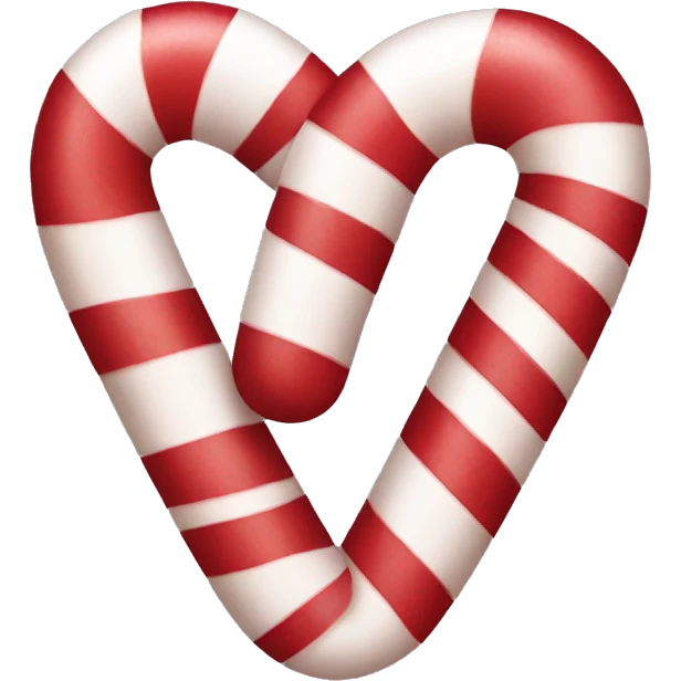 Candy cane heart shaped emoji