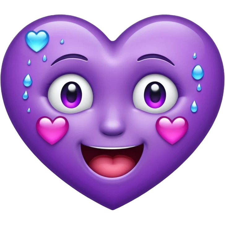 Sparkly purple heart crying laughing  emoji