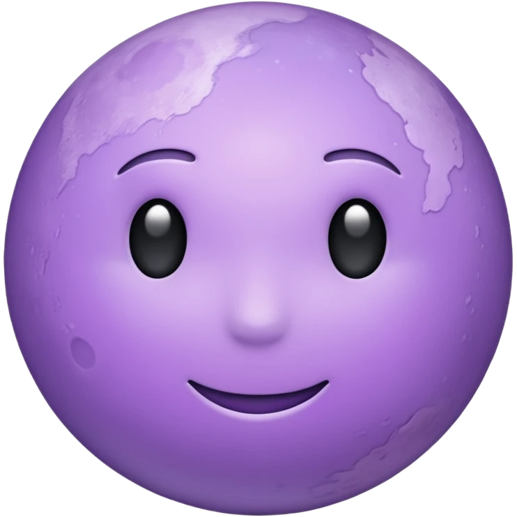 realistic Light purple moon emoji