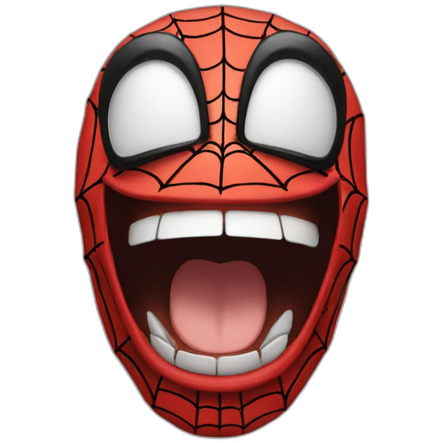 spiderman laughing emoji