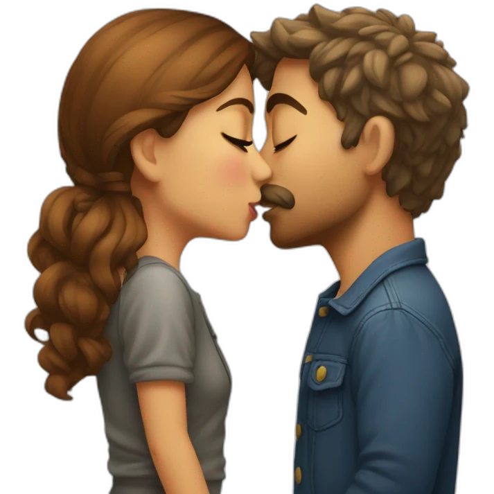 Cute kiss emoji