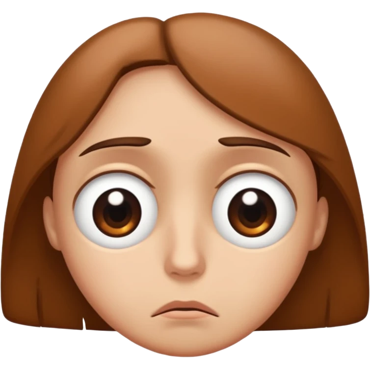 Make a depressed eyes with browns on top of an eye emoji