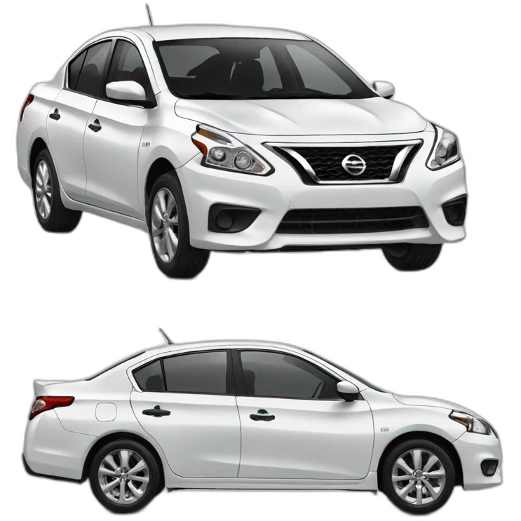 Nissan Sunny 2017 white emoji