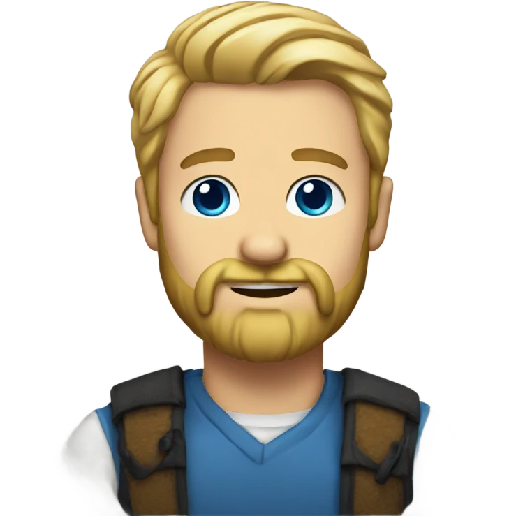 blonde beard blue eyes emoji