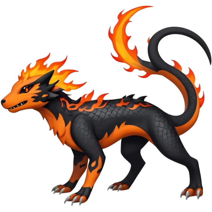 Salandit-Litten-Houndour-Fakémon-hybrid-creature (full body)  emoji