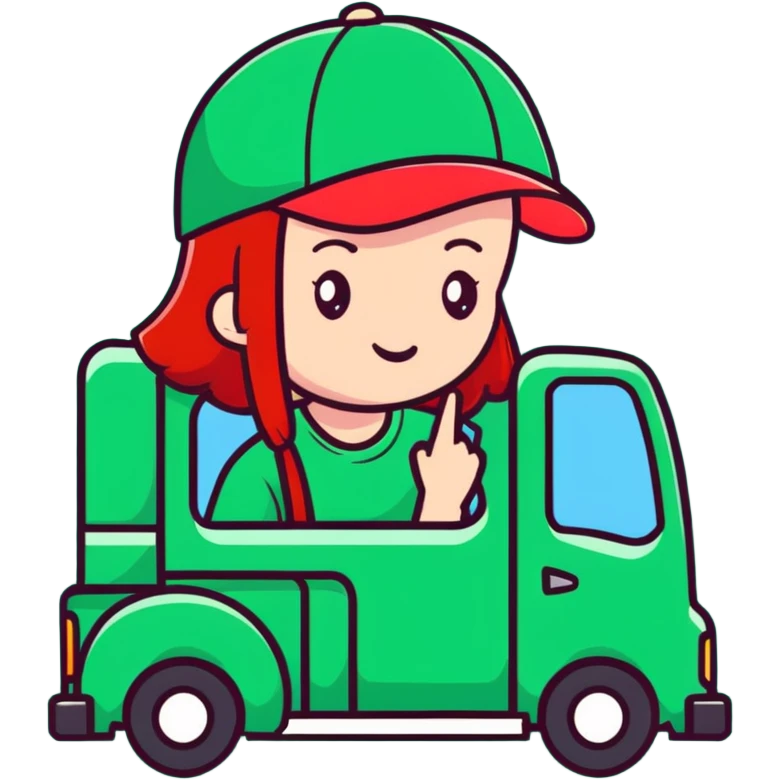 red head with truck hat girl pretty emoji