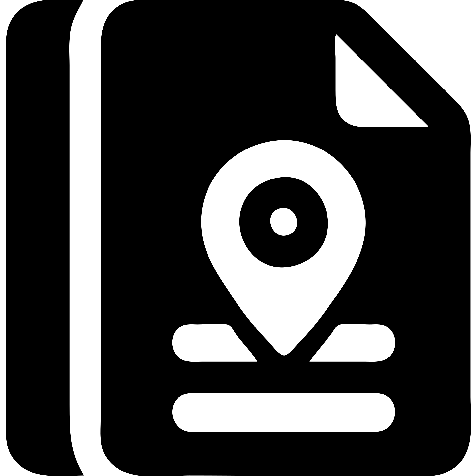 Solid filled icon style with black color and transparent background. Minimalist silhouette of a list sheet with rounded corners and solid fill. Add a geolocation pin icon overlay on the sheet. emoji