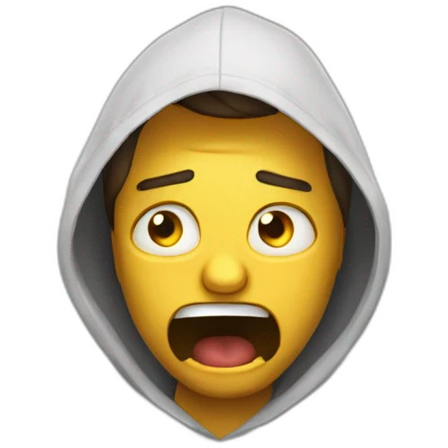 Scared mortified emoji