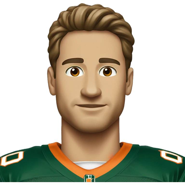Cameron ward in a Miami hurricanes jersey emoji