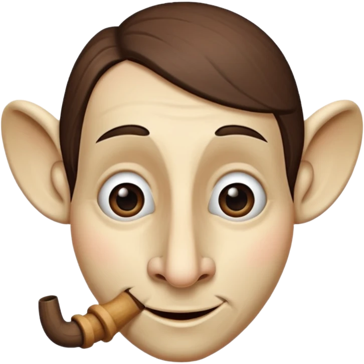 liar inspired by Pinocchio with a long nose, expressive face emoji