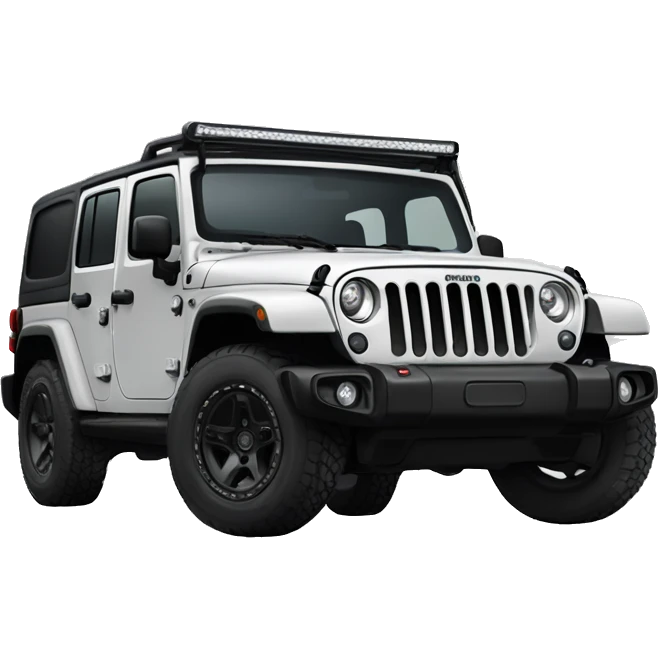 a jeep rubicon black color emoji