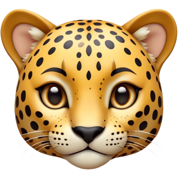 Cinematic Cute Jaguar Portrait Emoji, Head tilted playfully and inquisitively, with a smooth, agile form accented by delicate spotted patterns and round, sparkling eyes full of charm, Simplified yet irresistibly adorable features, highly detailed, glowing with a warm, inviting wild glow, high shine, affectionate and lively, stylized with a touch of whimsical feline grace, soft glowing outline, capturing the essence of a mischievous yet loving jaguar that feels like it could pounce out of the screen into your arms! emoji