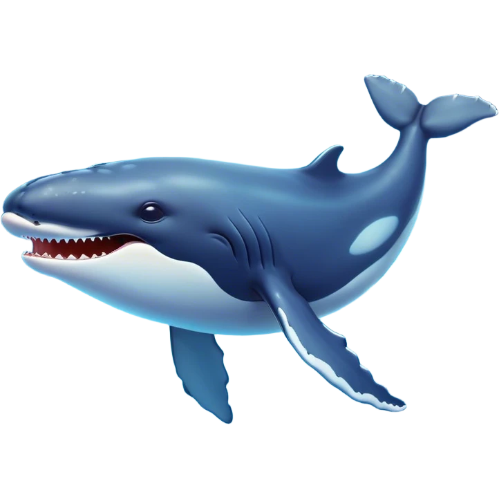 Cinematic Comical Humpback Whale Portrait Emoji, Head tilted dramatically with an exaggeratedly shocked expression, featuring a massive yet graceful body with wide, comically expressive eyes full of playful disbelief and animated pectoral fins, Simplified yet hilariously expressive features, highly detailed, glowing with a slightly sassy oceanic glow, high shine, dramatic yet playful, stylized with an air of cheeky marine mischief, soft glowing outline, capturing the essence of a meme-worthy humpback whale that looks ready to make waves with its hilariously dramatic antics! emoji