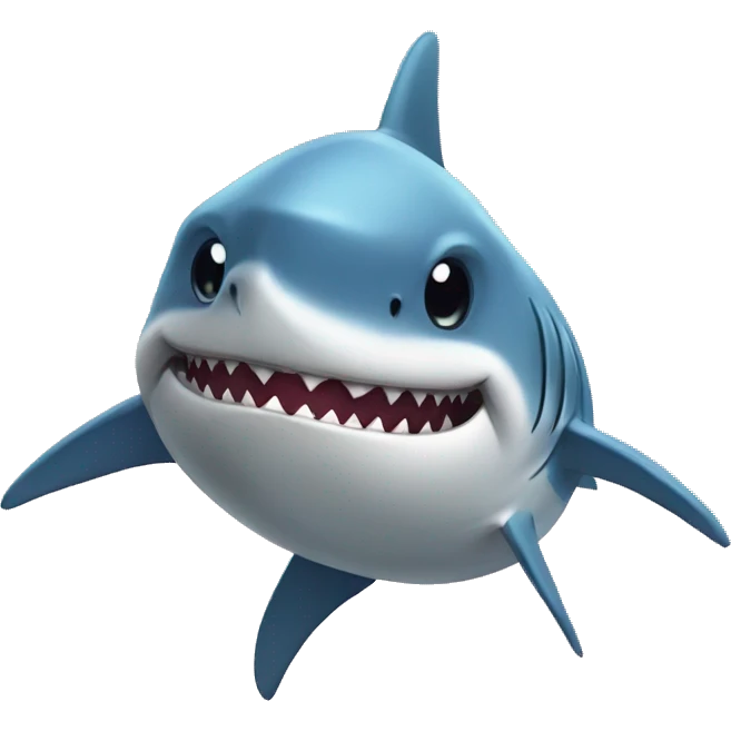 shark with a big bow emoji