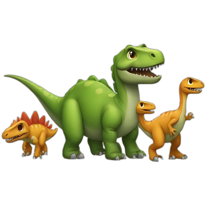  dinosaur family(all the members) emoji