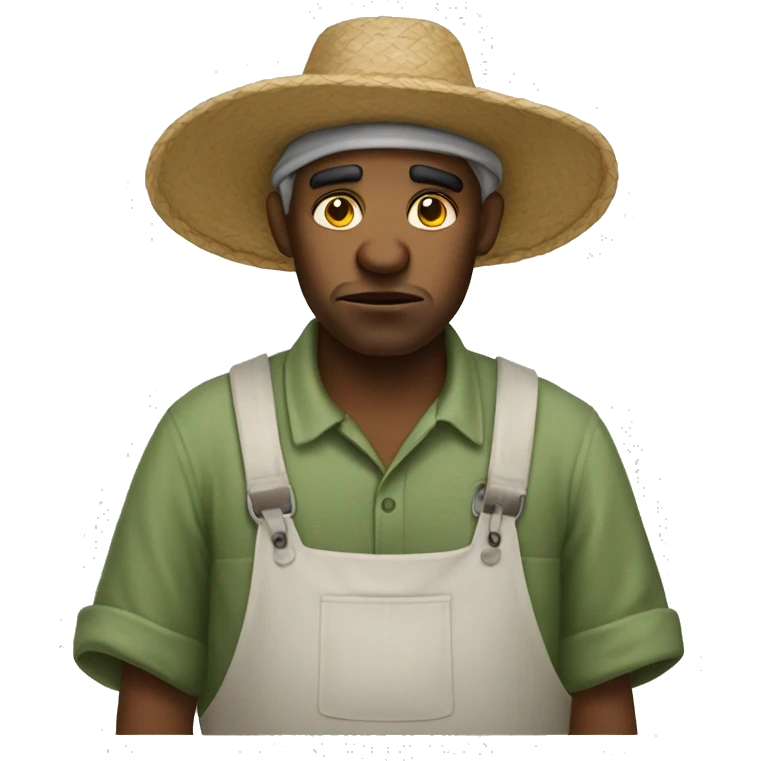 Unhappy cotton picker emoji