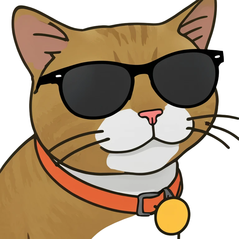 Cat with sunglasses emoji