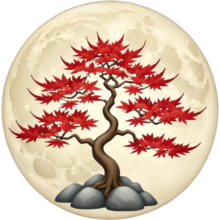 Japanese Maple and Moon  emoji