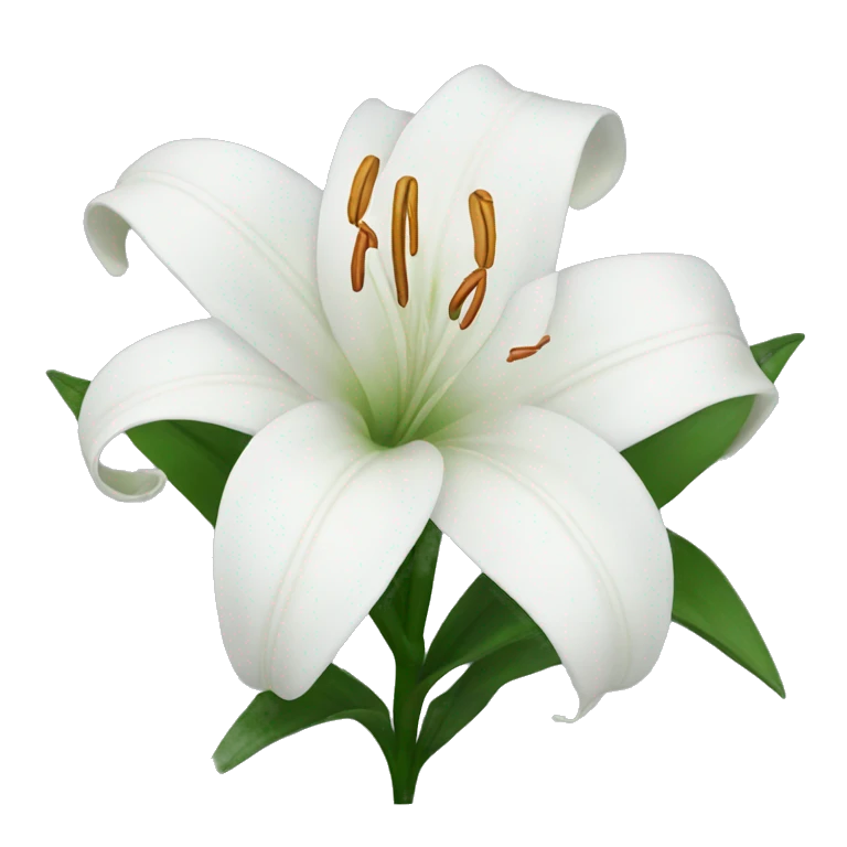 White lilies  emoji