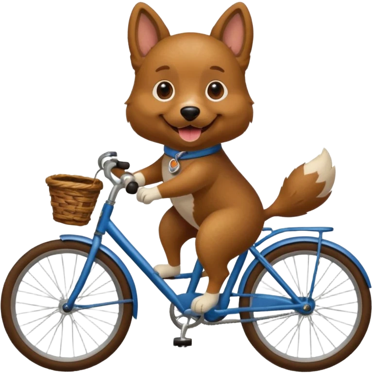 dog cyclist emoji