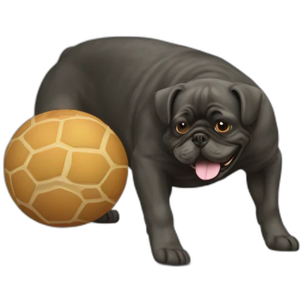 Tortue sur le dos d un boule dog emoji