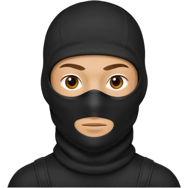 Hombre con pasamontañas  emoji