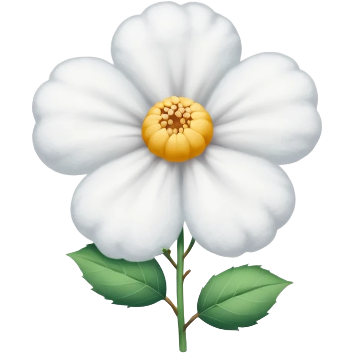 A flower of cotton emoji