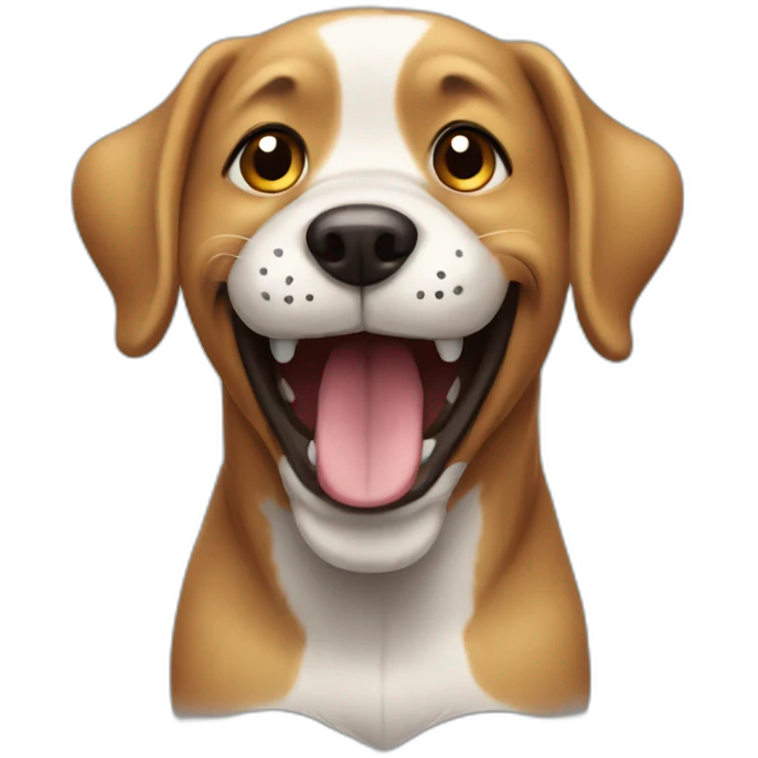 Dog with a big smile  emoji