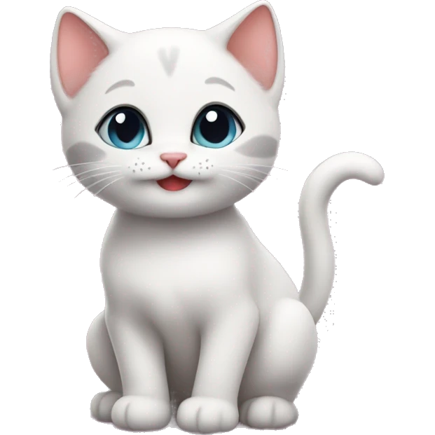 Cute kitten being in love and super cute looking  emoji