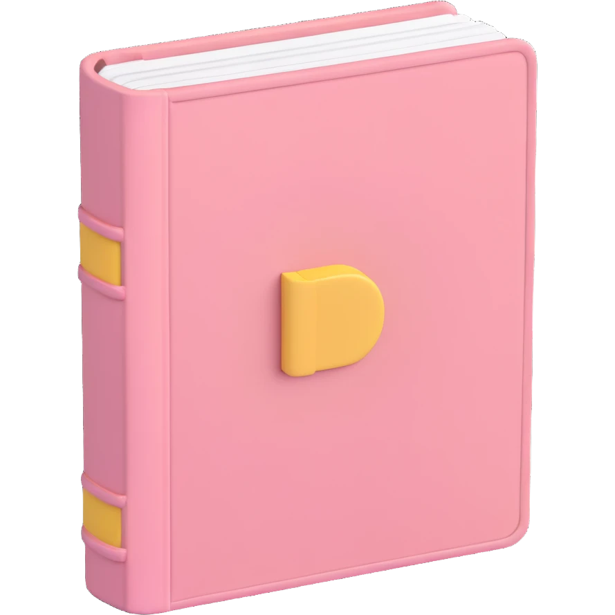 soft pink book closed emoji