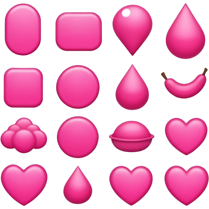 collection of several stuff It's a bright pink soft and it's not too flashy or too red! emoji