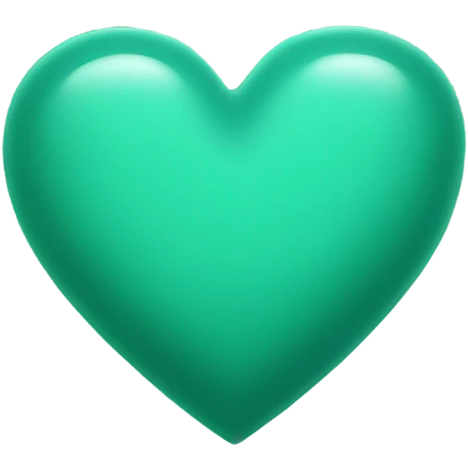 Sea green heart emoji