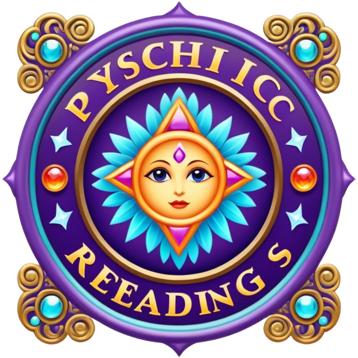 Vintage “psychic readings” sign emoji