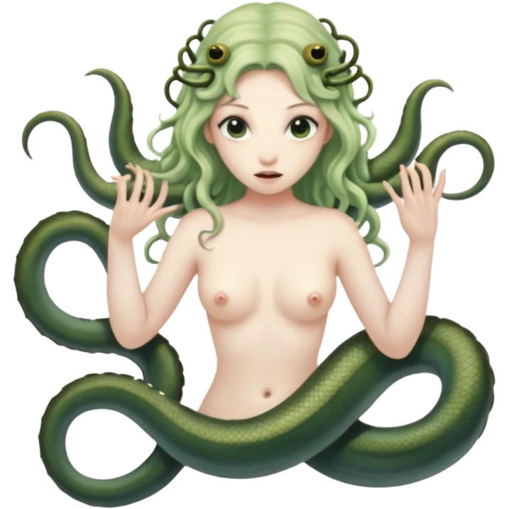 scylla a nymph with six eel heads and a monster body (like a hydra) emoji