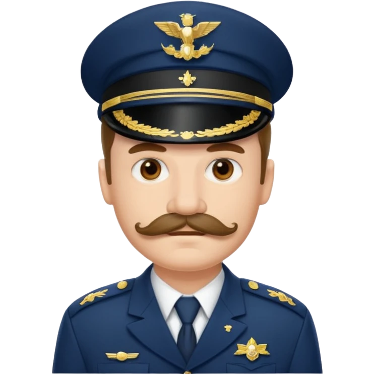 moustache uniform man different category emoji