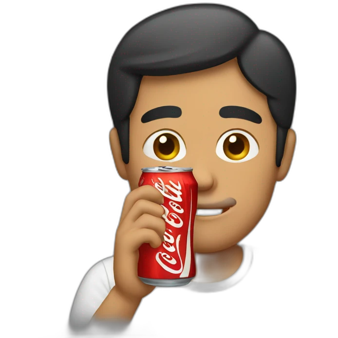 Mexican man drinking coke emoji