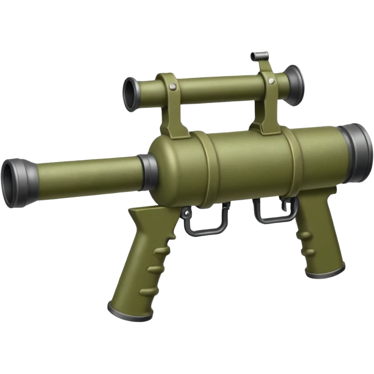 olive colored two-handled bazooka emoji