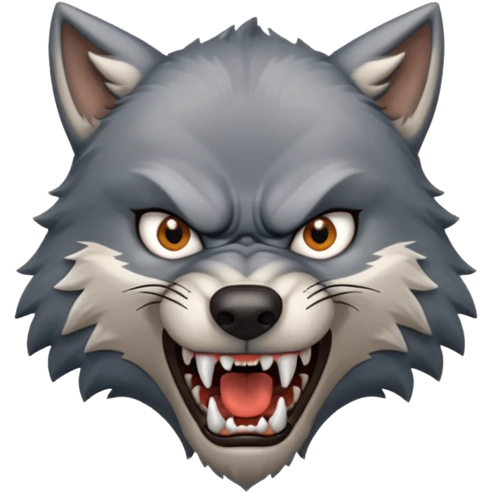 Tráeme una imagen de un lobo enojado emoji