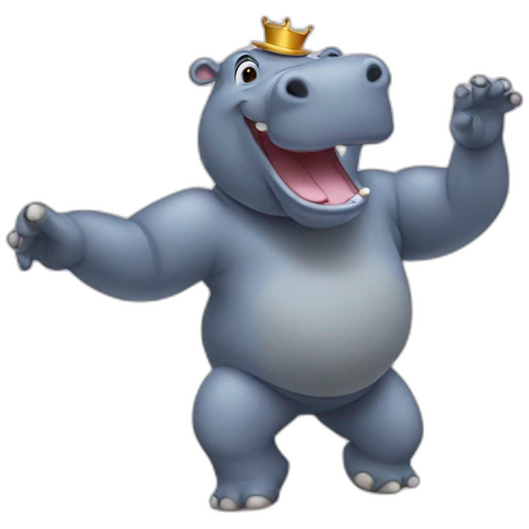hippo dancing emoji