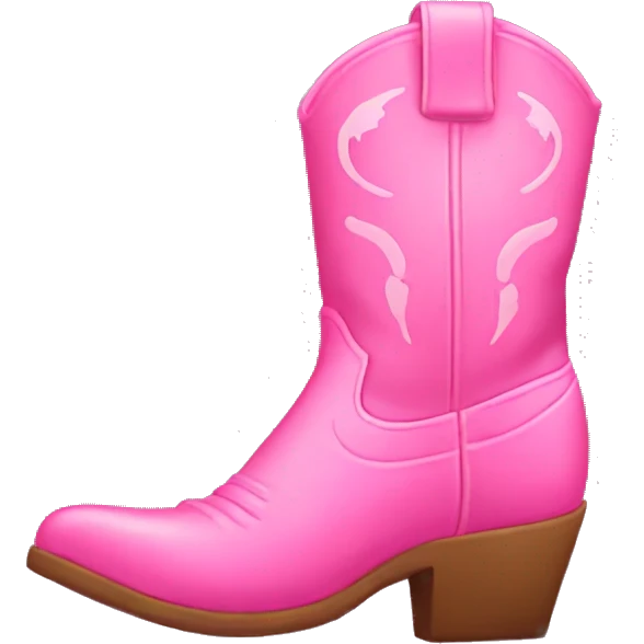 pink cowboy boots emoji