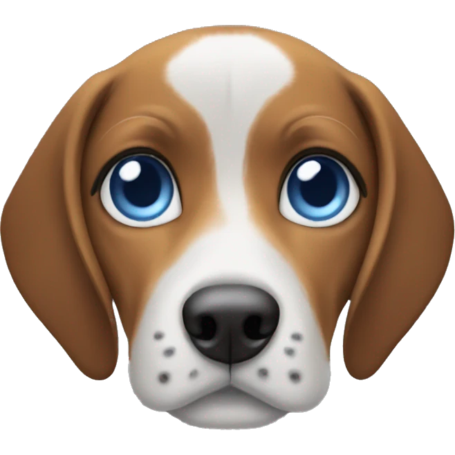 Beagle with the eyes blue  emoji