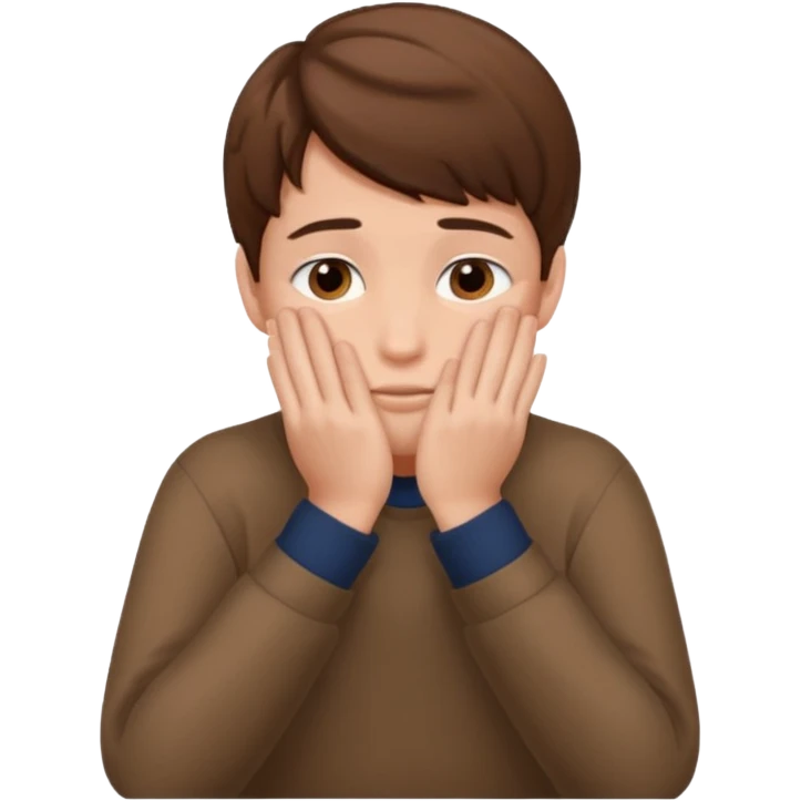 Create a shyness imoji Boys imoji Boys imoji hand in face hand in full face emoji