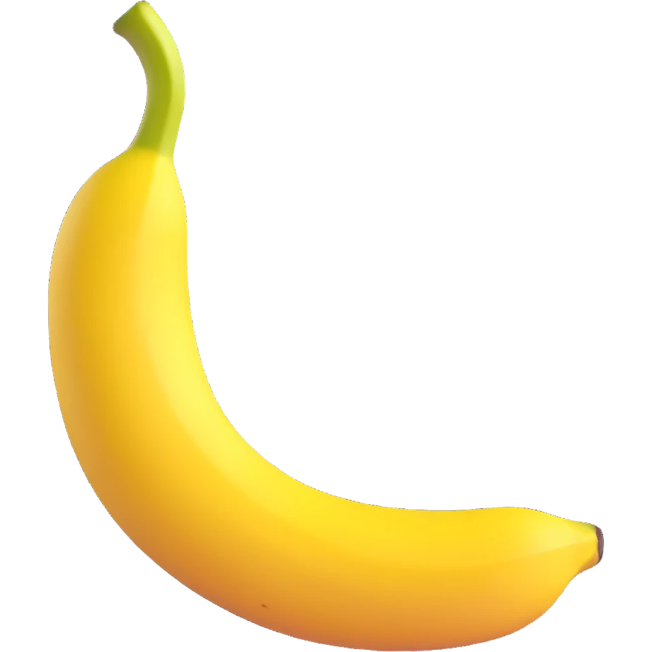 simple and bright 3D emoji style banana emoji
