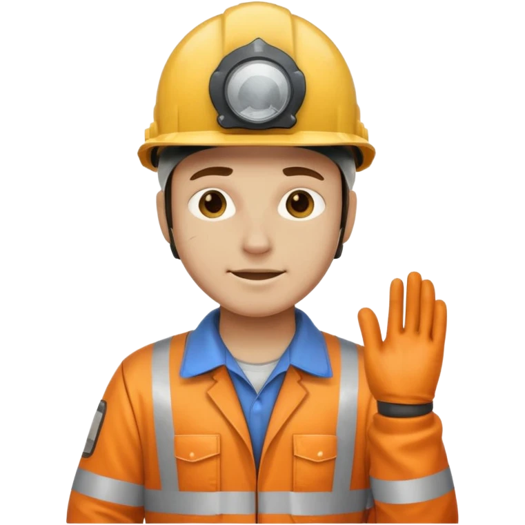 Engineering Oil plant worker in spilled clothes, funny emoji