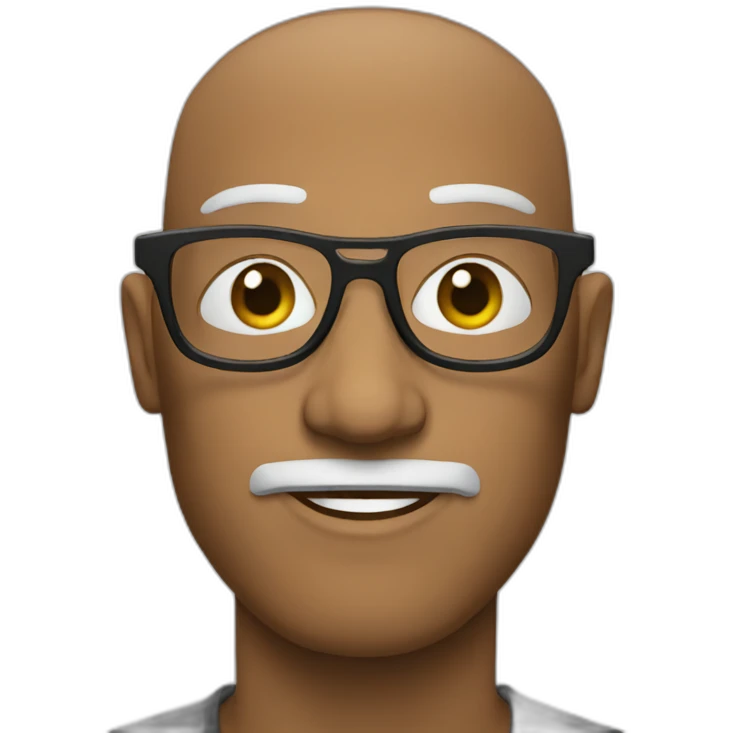 white-bold-man-wiht-glasses emoji