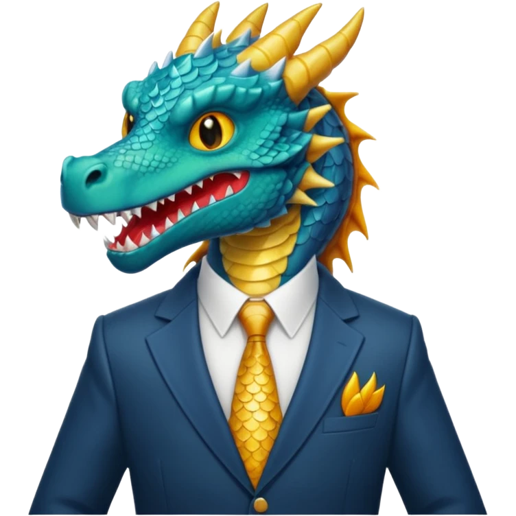Dragon in a suit emoji